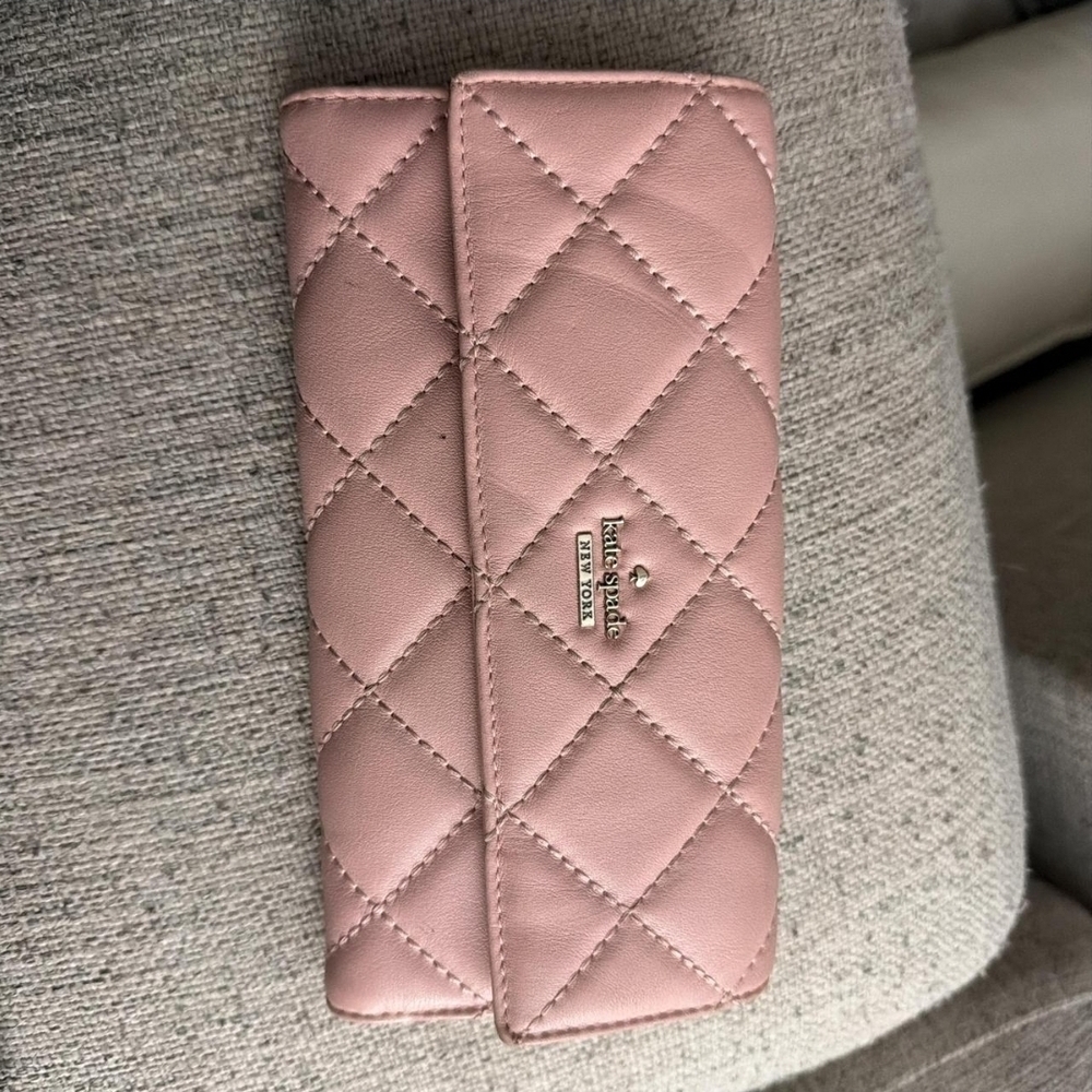 Kate Spade Pink Quilted Wallet